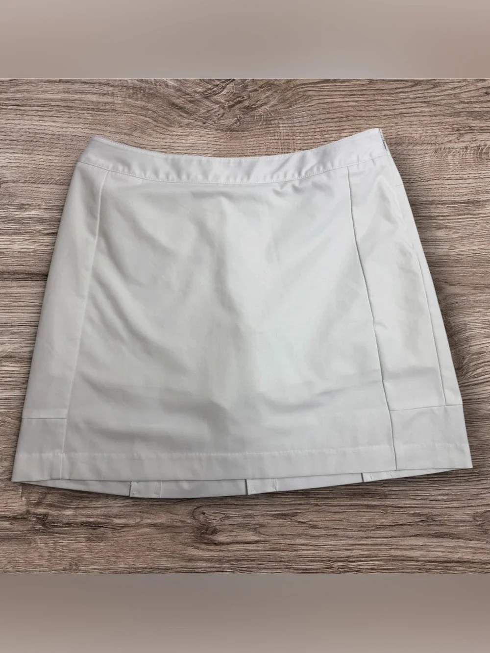 ADIDAS White Skort Clima Cool Side Zip Tennis Golf Athletic Black Stripe Skirt